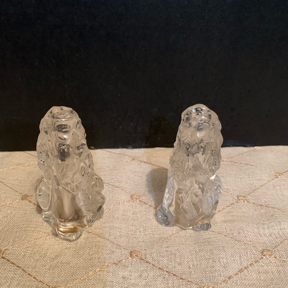 Glass salt and pepper shakers lion figures - Picture 2 of 6